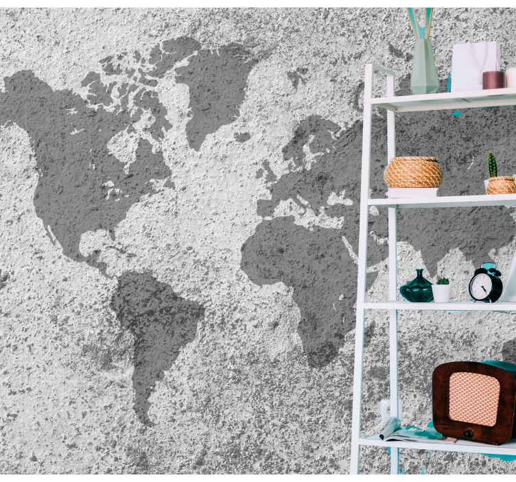 World map wall mural artistic globe design - TenStickers