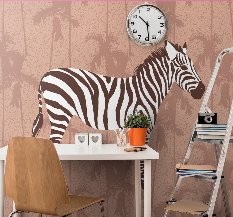 Zebra in Nature animal wall mural - TenStickers