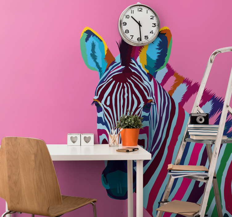 Zebra Pop Art animal wall mural - TenStickers