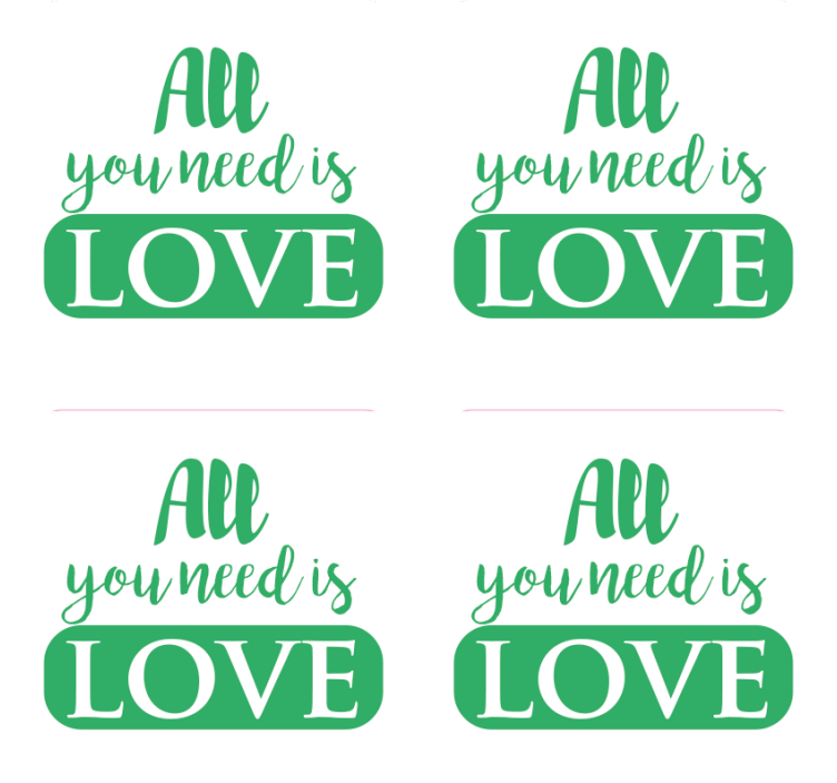 All you need is love wedding coaster - TenStickers