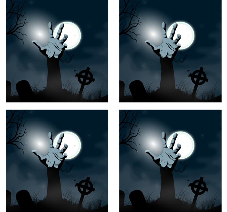Halloween coasters creepy graveyard hand - TenStickers