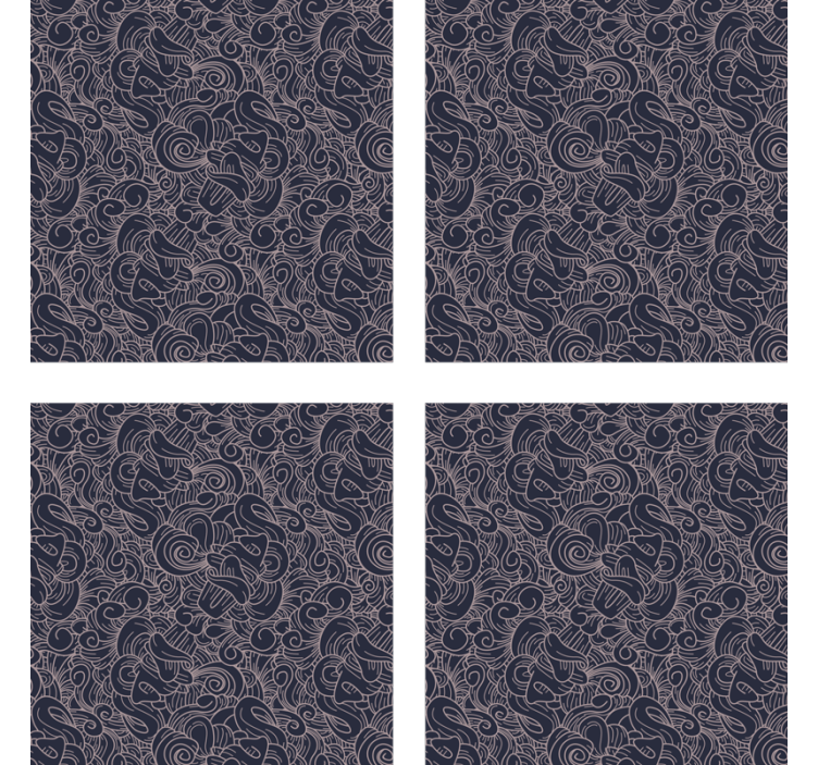 Coaster with detailed abstract design - TenStickers