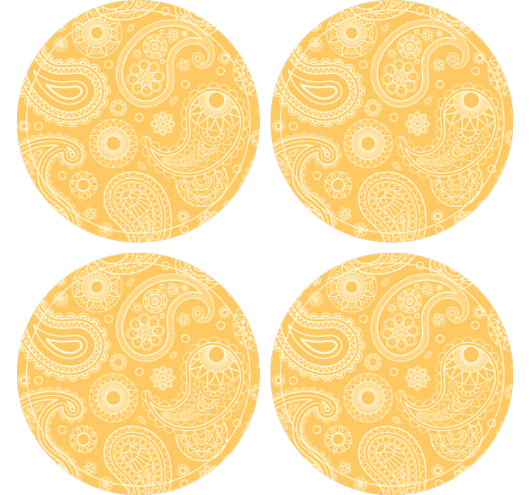 Coaster with detailed paisley design - TenStickers