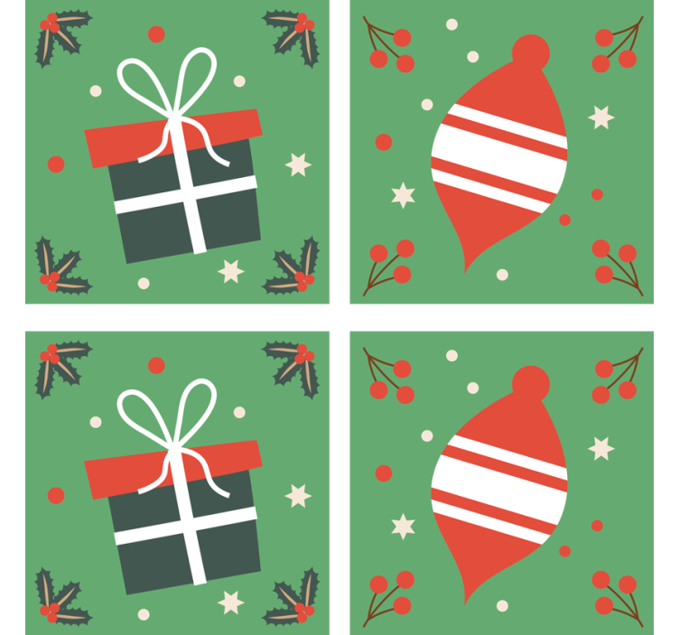 Christmas coasters for festive decoration and gifting - TenStickers
