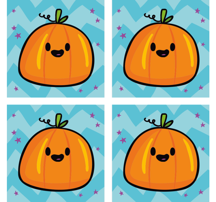 Pumpkin Halloween Halloween drink coaster - TenStickers
