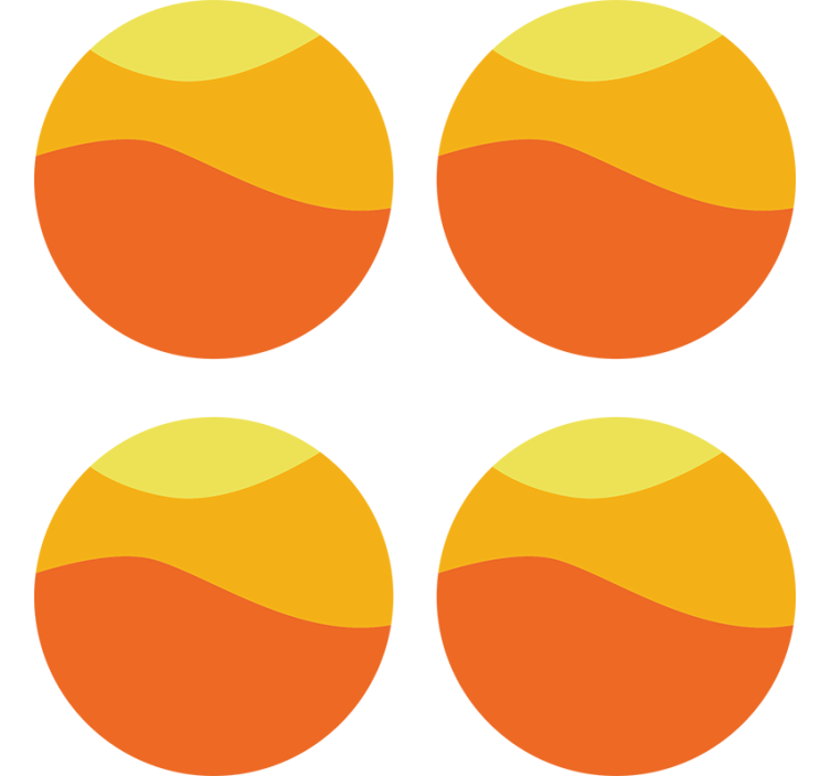 Wavy colorful layers coaster - TenStickers