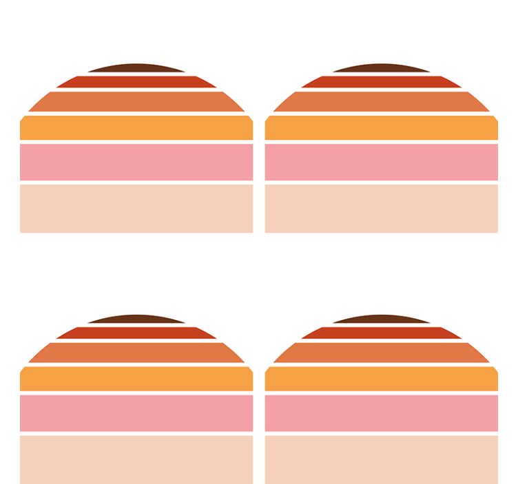 Layered color shape coaster - TenStickers