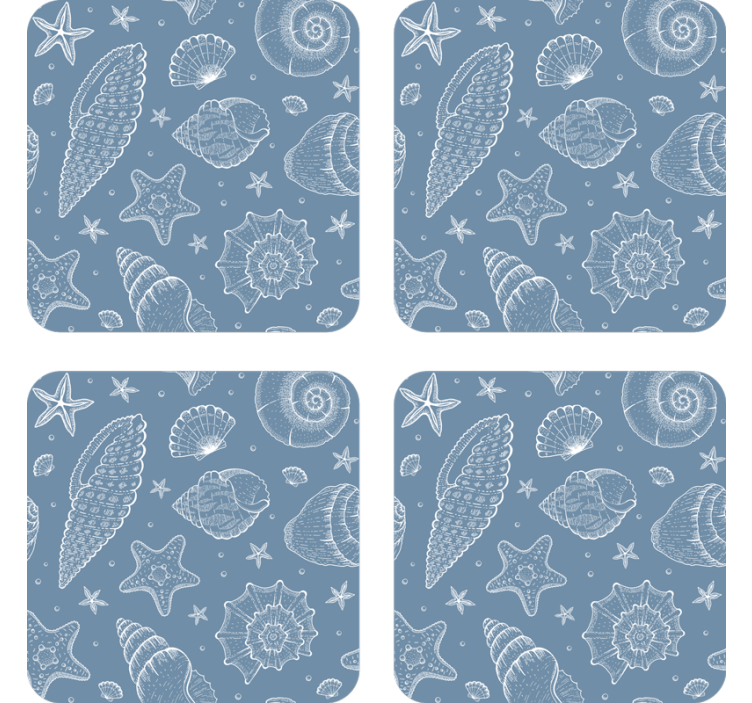 Geek coasters shells and stars design - TenStickers
