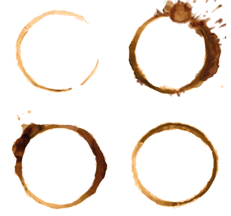 Coffe trace modern coaster - TenStickers