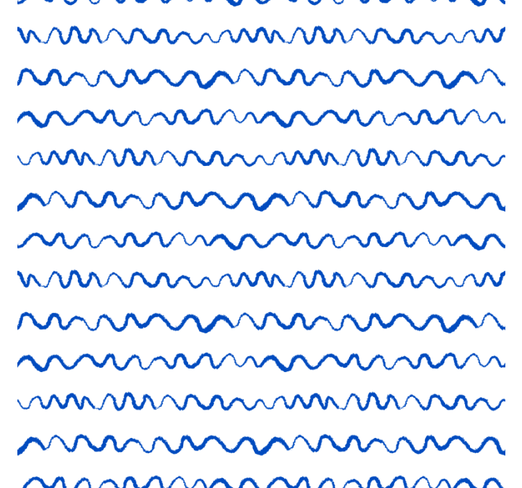 Wavy blue lines pattern coaster - TenStickers