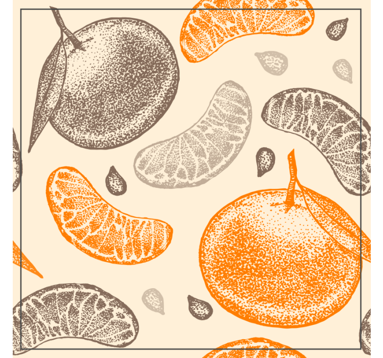 Citrus fruit pattern coaster - TenStickers