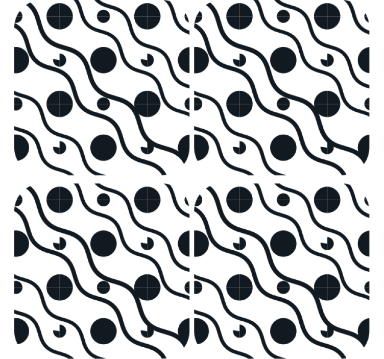Wavy pattern with circles coaster - TenStickers