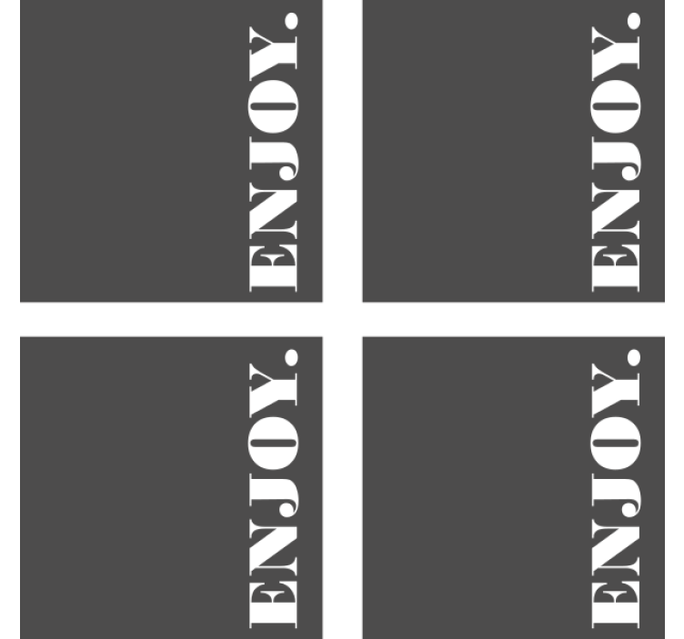 Beer mats in dark gray textured enjoyment - TenStickers