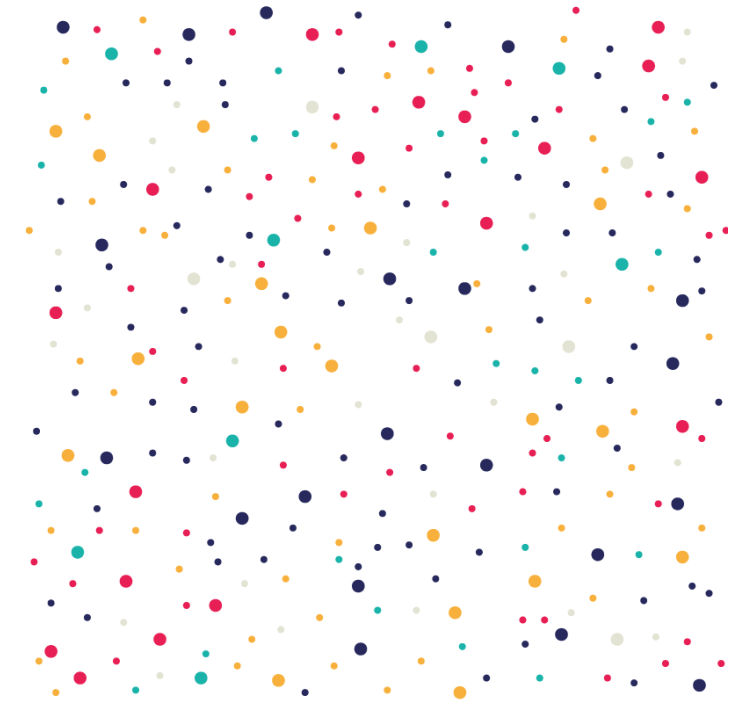 Colorful dot pattern coaster - TenStickers
