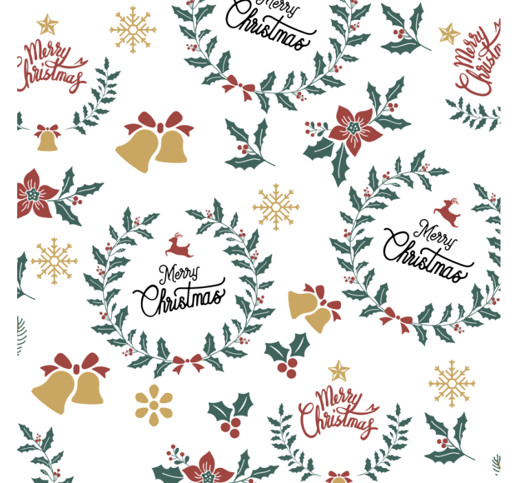 Christmas coasters with joyful holiday design - TenStickers
