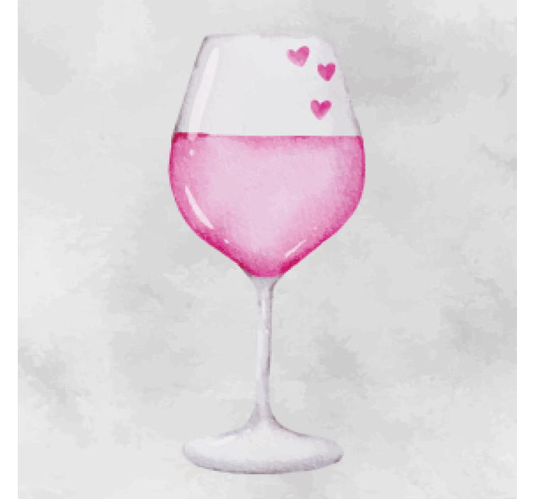 Glasses of wine modern coaster - TenStickers