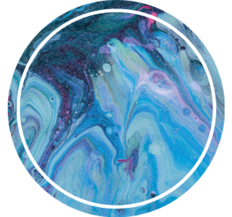 Swirling blue pattern coaster - TenStickers