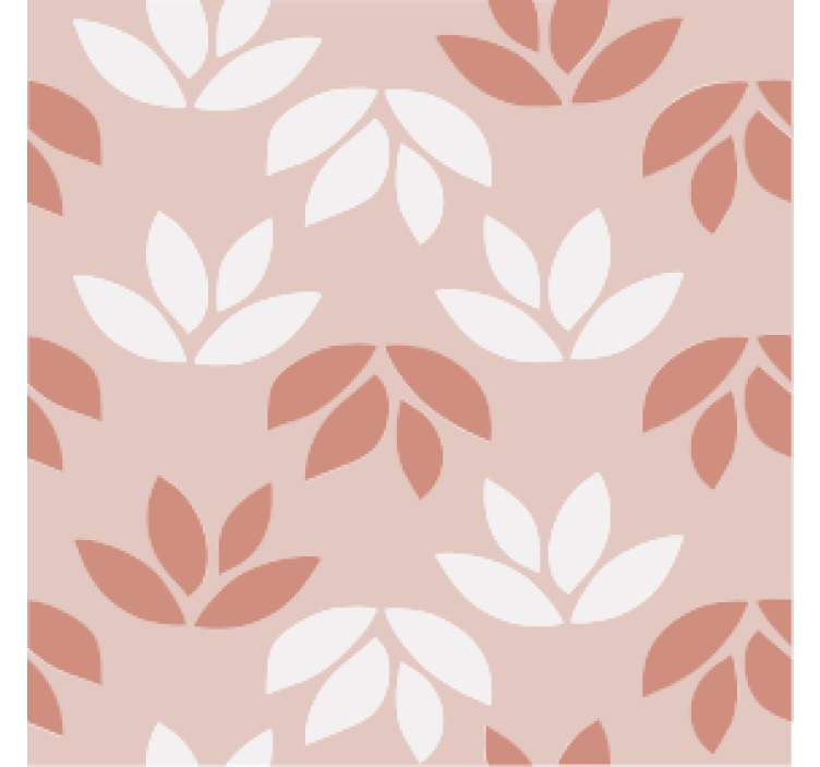 Leaf pattern motif coaster - TenStickers