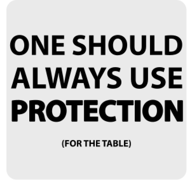 Text coasters bold text reminder - TenStickers