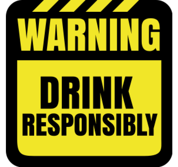 Drink responsibly text coasters - TenStickers