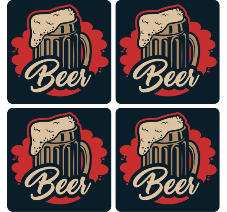 Text with colours beer mats - TenStickers