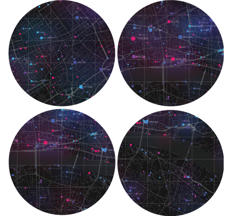 Coaster abstract map design - TenStickers