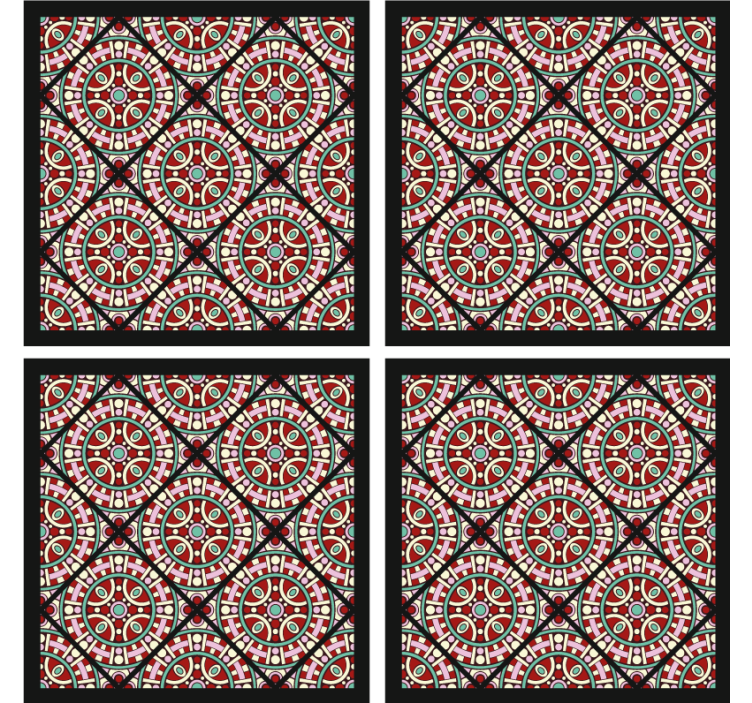 Geometric circular pattern coaster - TenStickers