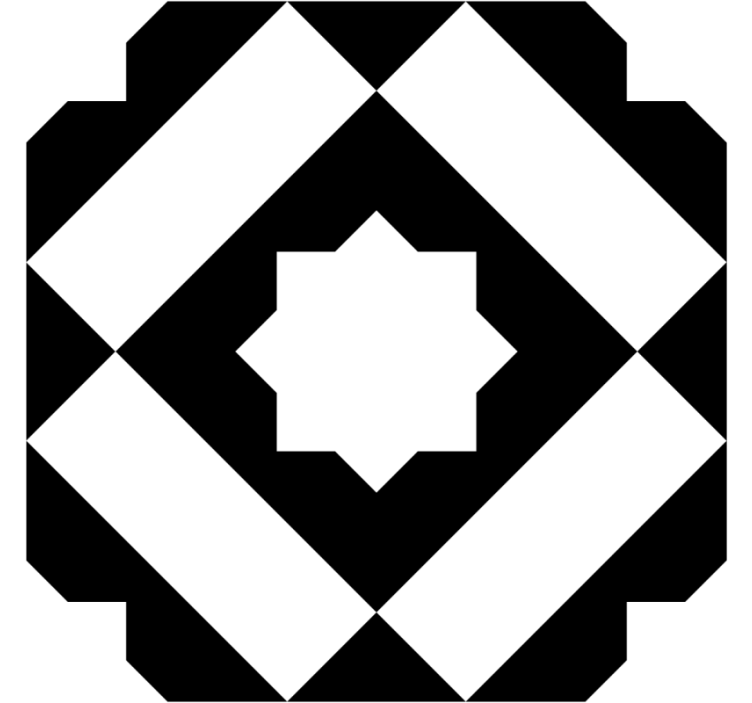 Geometric black pattern coaster - TenStickers