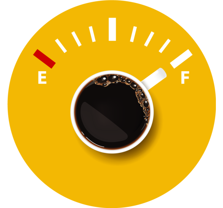 Personalisable coasters coffee level indicator - TenStickers