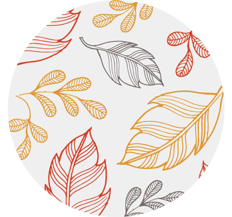 Coaster with layered leaf designs - TenStickers