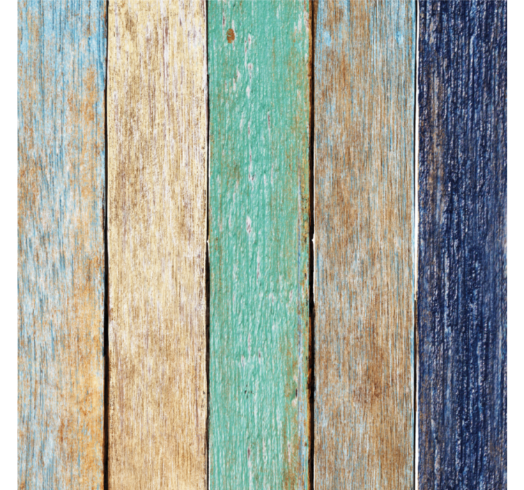 Weathered wood planks coaster - TenStickers
