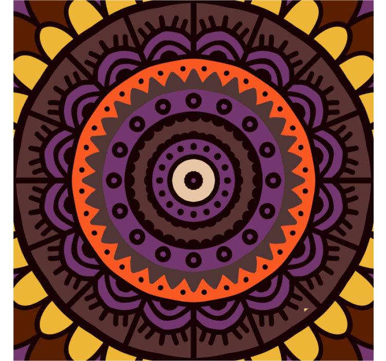 Coaster with detailed circular design - TenStickers