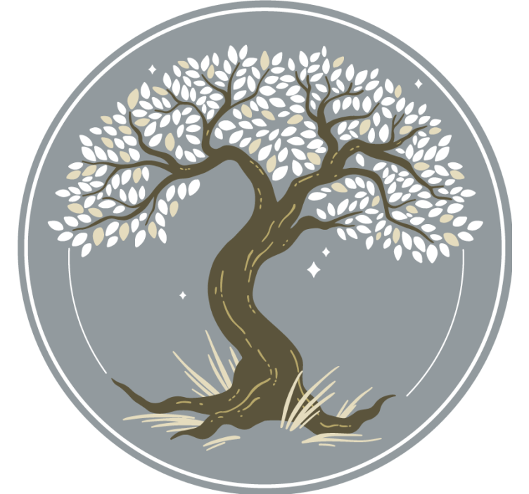 Coaster with elegant tree silhouette design - TenStickers