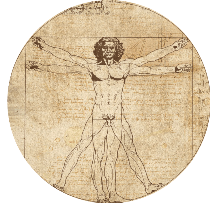 Leonardo da Vinci art vintage coaster - TenStickers