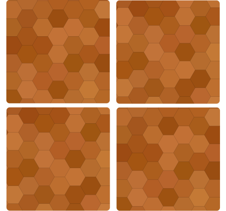 Coaster with hexagonal patterned surface - TenStickers