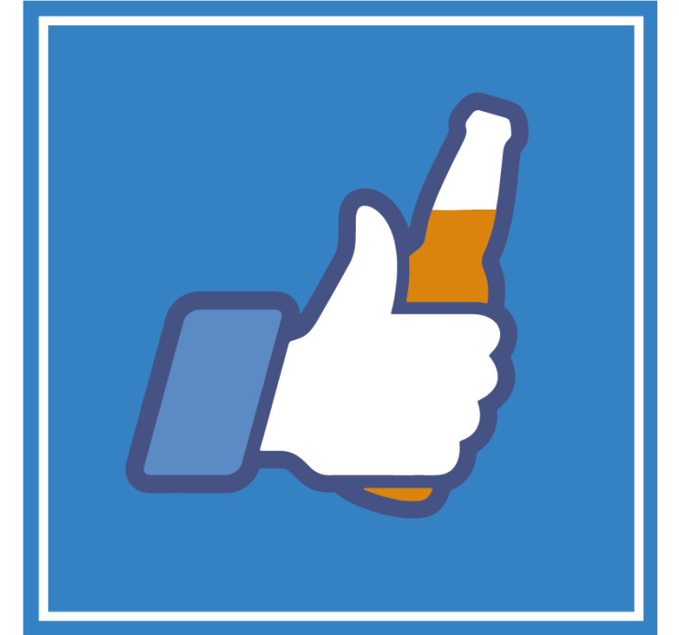 Beer mats thumbs up drink coasters - TenStickers