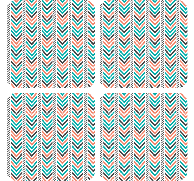 Chevron pattern coaster essentials - TenStickers
