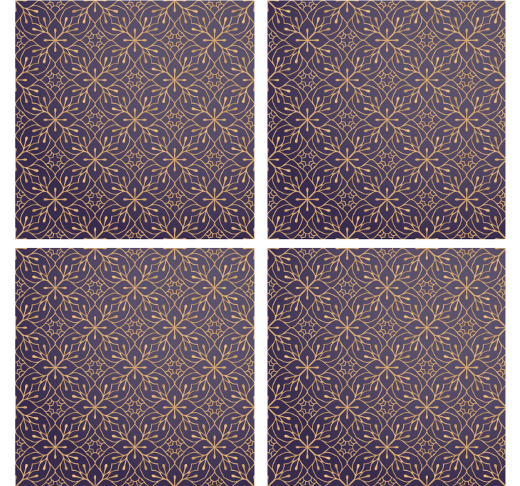 Flower print style coaster - TenStickers