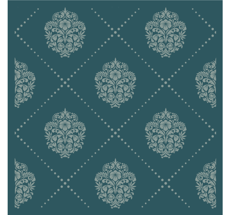 Damascus hexagonal pattern vintage coaster - TenStickers