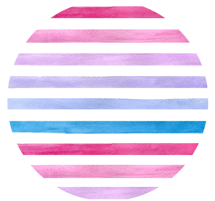 Watercolor stripe pattern coaster - TenStickers