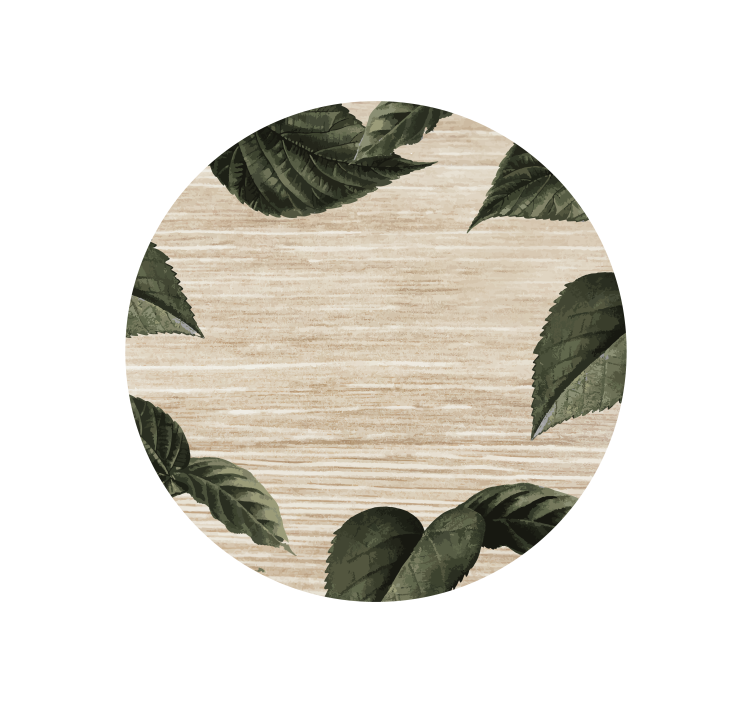 Nature-inspired leaf pattern coaster - TenStickers