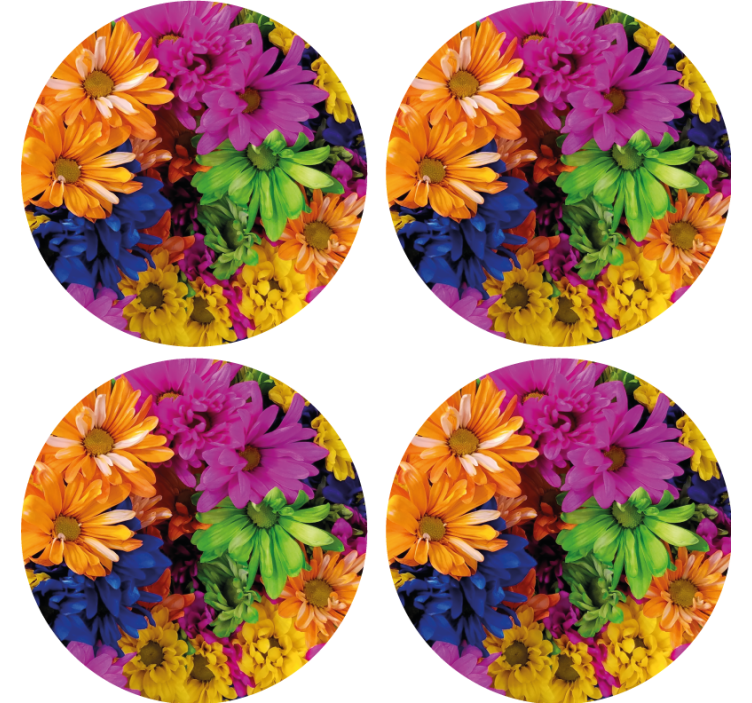 Modern coasters vibrant botanical design - TenStickers