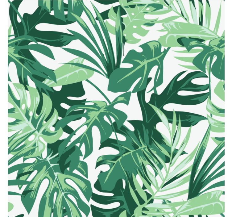 Tropical leaf inspiration coaster - TenStickers