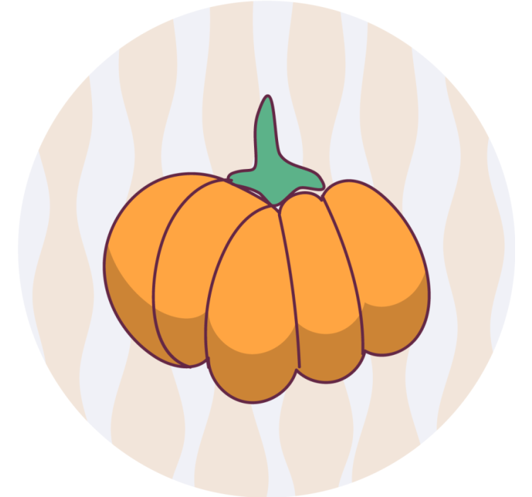 Halloween coasters in stylized pumpkin shape - TenStickers