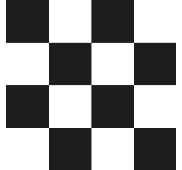 Coaster with checkerboard pattern surface - TenStickers