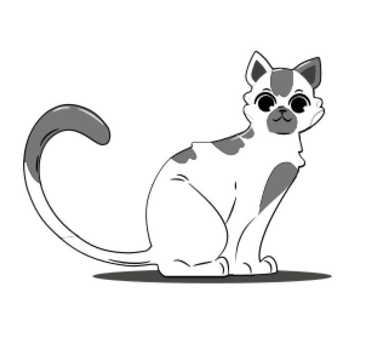 Modern coasters with adorable cat design - TenStickers