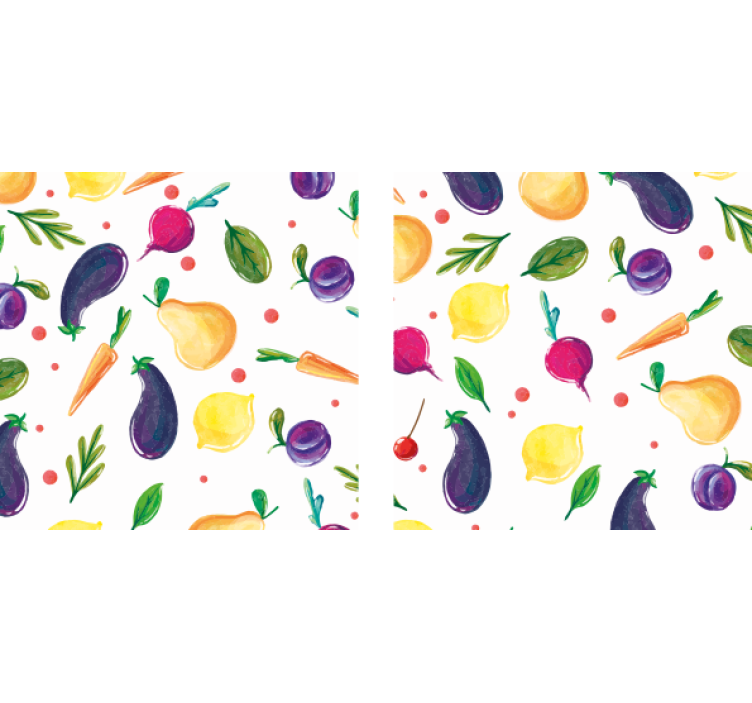 Modern coasters with colorful fruit design - TenStickers
