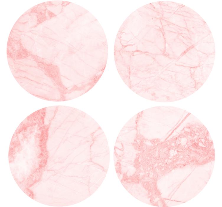 Textured pink marble coaster - TenStickers