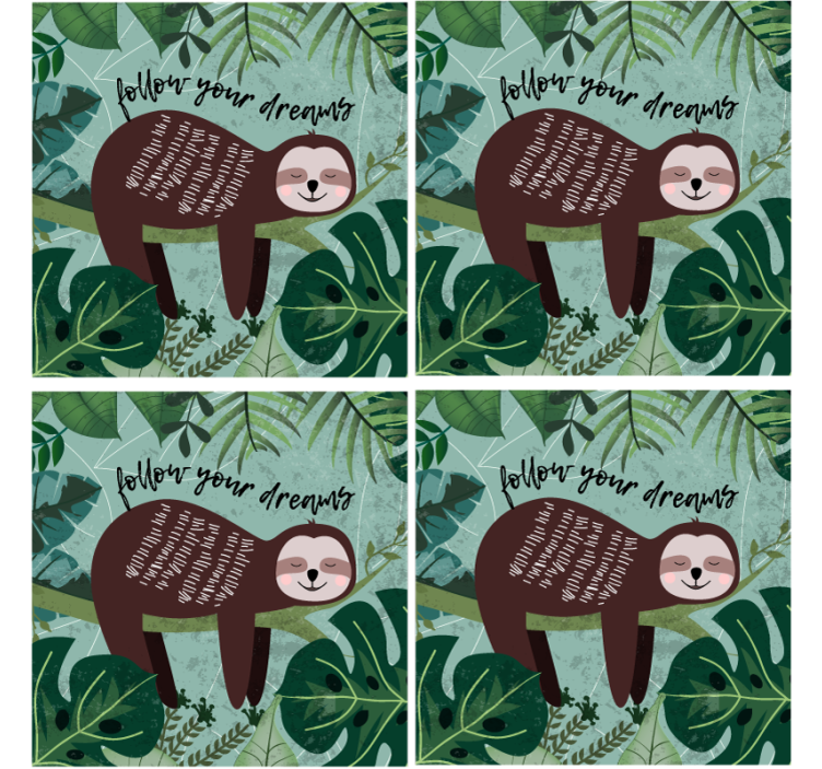 Geek coasters embrace slow living with sloths - TenStickers