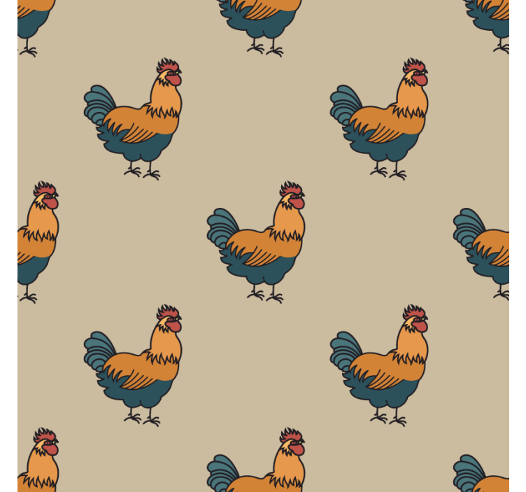 Farm seamless pattern roaster modern coaster - TenStickers